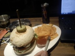 Beef Burger at the Greenhouse Lounge =P
